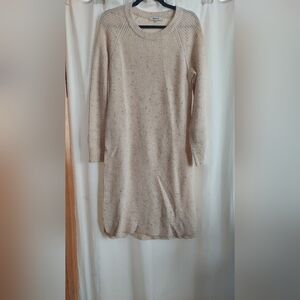Madewell Beige Long Sleeve Knit Dress